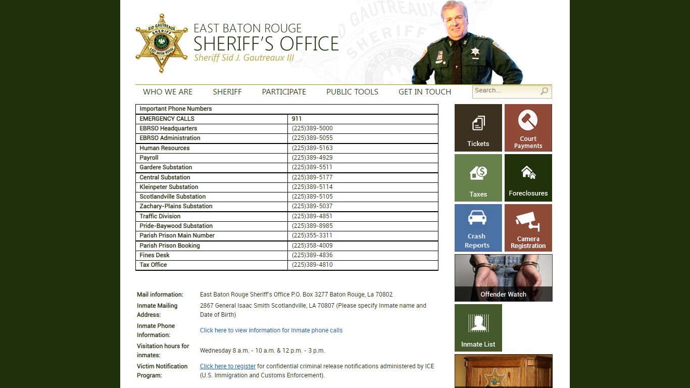 EBR Sheriff's Office > Info